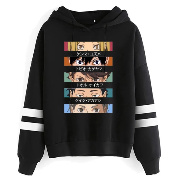 Unisex Oya Haikyuu Anime Hoodies Herr Harajuku Casual Streetwear Karasuno Fly High Manga Grafisk Sweatshirt Toppar Man 11309 XXL