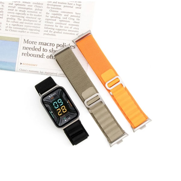 Nylon för Xiaomi Redmi Watch 4 Justerbart elastiskt armband klockband för iWatch Mi Band 8 Pro Band Tillbehör black For Mi Band 8 Pro