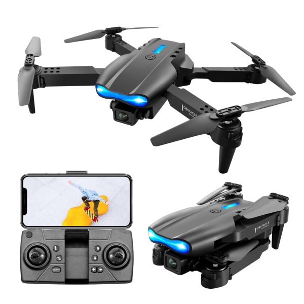 Drone E99 K3 Pro HD 4k Dual Camera High Hold Mode Vikbar Mini RC WIFI Antenn Fotografi Quadcopter Leksaker Helikopter BK 0C bundle1