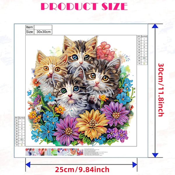 PhotoCustom DIY 5D Diamantmaleri Dyr Korssting Kit Delvis Specialformet Broderi Mosaik Kunst Dekoration Ny Ankomst AB077 30x30cm