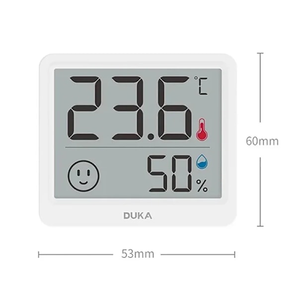 Duka Atuman 2,5 Tum Lcd Elektronisk Digital Temperatursensor Fuktmätare Inomhus Termometer Väderstationer Hygrometer Väderstationer 1pcs