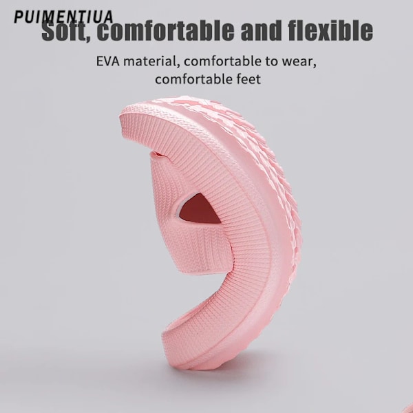 2024 Kesälenkkarit Tossut Naisille Miehille Paksut Pohjat Alustan Liukumäet Pehmeä Eva Ontto Unisex Urheilusandelit Rentun Rantasandaalit 3.6CM- pink 38-39