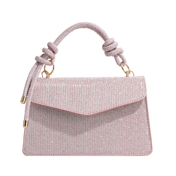 2024 Tidlig Forår Ny Enkel Retro Trendy Western Style Håndtaske Casual Elegant Skulder Crossbody Lille Firkantet Taske Dametaske Pink