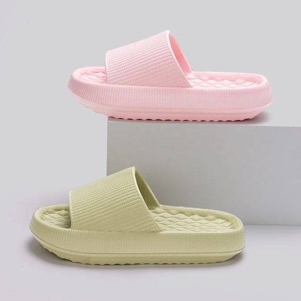 Naisten Paksut Alustan Pilvi Tossut Eva Pehmeä Aurinko Tyyny Liukumäet Kesäranta Flip Flops Naiset Ei-Liukastumista Kylpyhuone Koti Tossu Gray 40-41