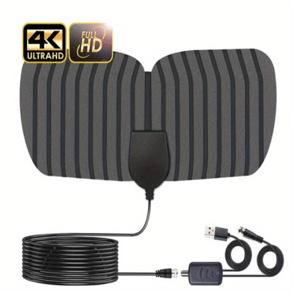 4K Digital TV-antenn inomhus, ATSC HDTV Home Ground Wave Digital Mottagningsantenn, Digital Antenn, Black