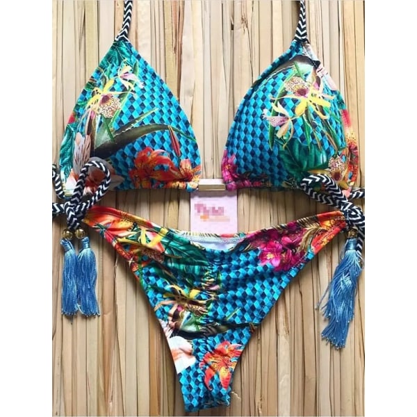 Sexig Micro Bikinis Set 2023 Ny Baddräkt Kvinnor Print Bandage Badkläder Kvinnlig Baddräkt Brazilian Biquinis S