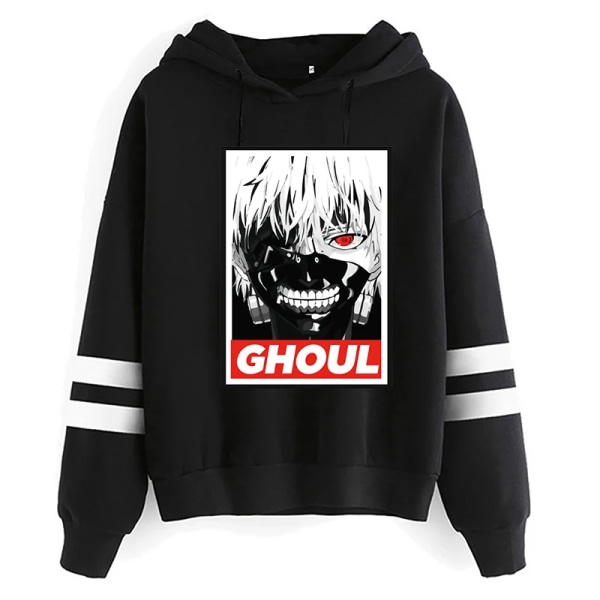 Unisex Tokyo Ghoul Kaneki Ken Eyes Hoodie Japansk Anime Pullover Herr Kawaii Manga Sweatshirt Harajuku Hip Hop Streetwear Man 16009 L