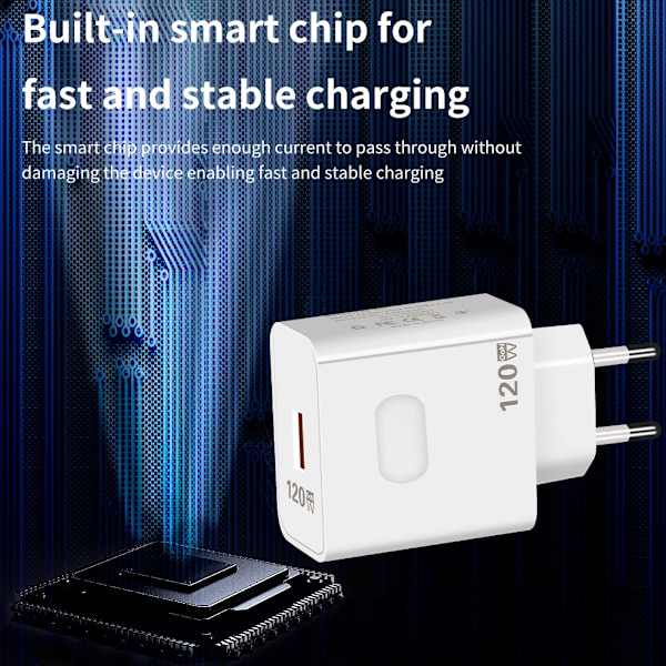 120W Usb Laddare Snabbladdning Qc3.0 Usb C Kabel Typ C Kabel För Huawei Samsung Xiaomi Mobiltelefon Snabbt Laddningsladdare US Charger and Cable