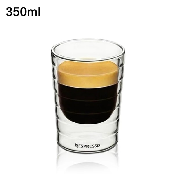 Handgjord dubbelväggglaskopp Transparent kaffemjölksmugg Tequila Öl Vin, Cocktail Thermal Travel Dryckesgods 85- 350ml 1pcs