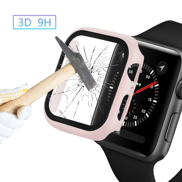 Glas+ cover för Apple Watch Ultra 49mm 8 7 41mm 45mm Tillbehör Skärmskydd Apple iWatch Series 6 5 SE 44MM 40MM 42MM 38MM Bright Silvery Series 789 41mm