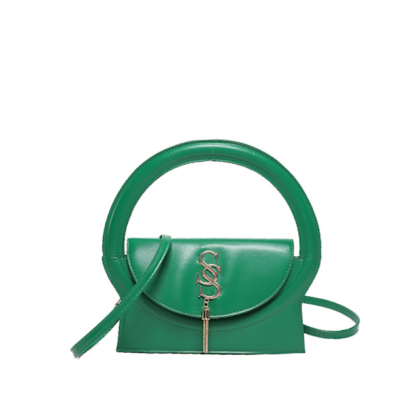 2024 New Fashion Banyuan Portable Small Square Bag Texture Popular Shoulder Bag Personality Commuter Women's Bag Green