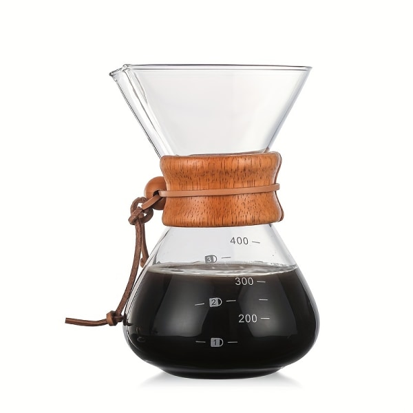 1 st, handgjord återanvändbar kaffebryggare i glas - Häll över kaffekanna för hem- och kontorsbruk