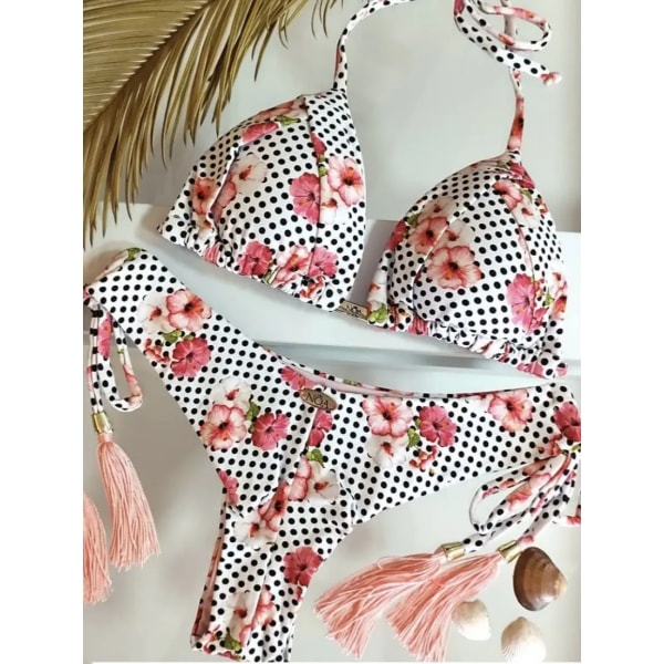 2022 Bikini Set Dam Badkläder Push Up Baddräkt Print Brazilian Biquini Baddräkt Swim Wear Beach 6225 L