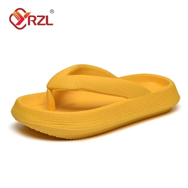 Yrzl Flip Flops Män Mjukt Sole Plattform 2024 Sommarstrand Icke Slip Kvinnor Tofflor Coulpel Tjock Solen Badrum Slida Sandaler Grey 46-47