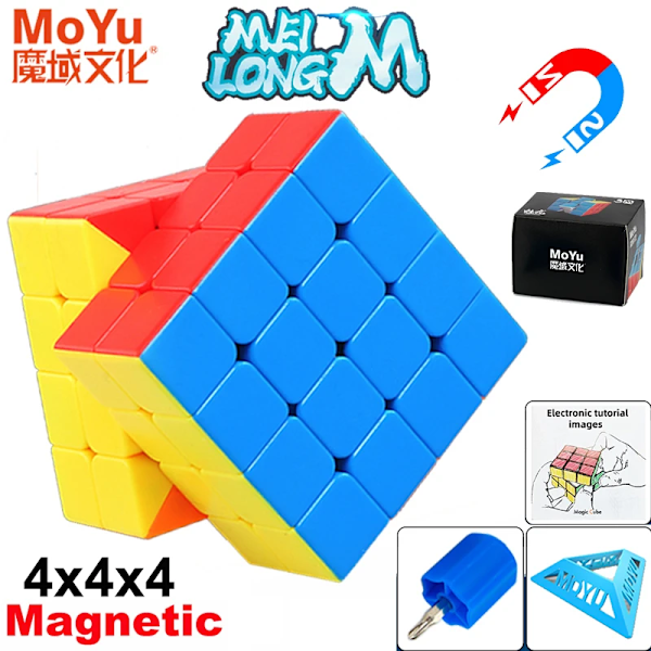 MOYU Meilong M Magnetisk Magisk Terning 3X3 2X2 4X4 5X5 Pyraminx Professionel Speedcube 3x3x3 Hastighedspuslespil Legetøj til Børn Cubo Magico Meilong 4M