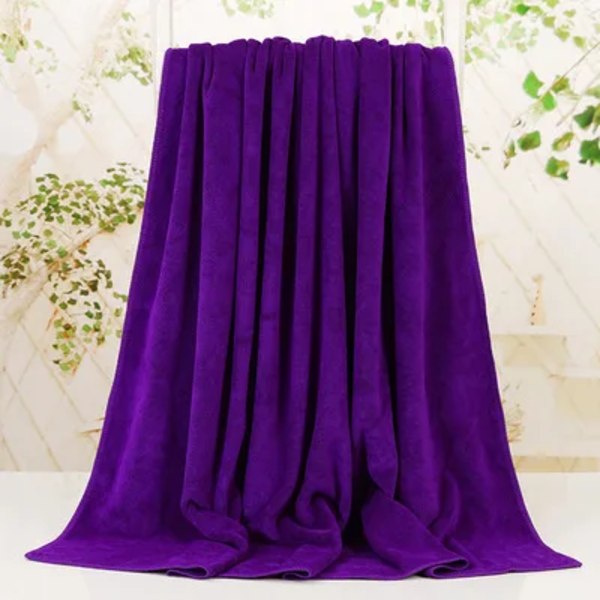 100x200cmOve handduk lyx superabsorberande och snabbtorkande superstor badlakan – supermjuk hotellbadhandduk att bära badhandduk Deep purple 35x75cm