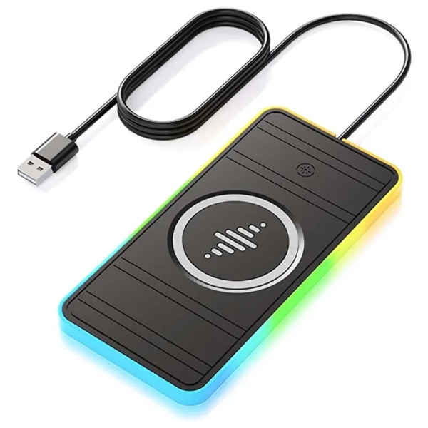 30W RGB Light Car Wireless Charger Stand Pad för iPhone15 14 13 12 Xiaomi Samsung Huawei Mobiltelefon Snabb bil Trådlös laddning Black