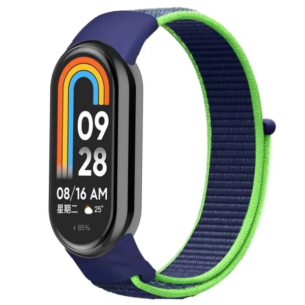 Nylon för Xiaomi mi Band 8 Armband Mjukt armband Smart Replacement Sport loop Armband för Mi Band 8 NFC Bälte Armband Alaskan Blue 04 For Mi band 8