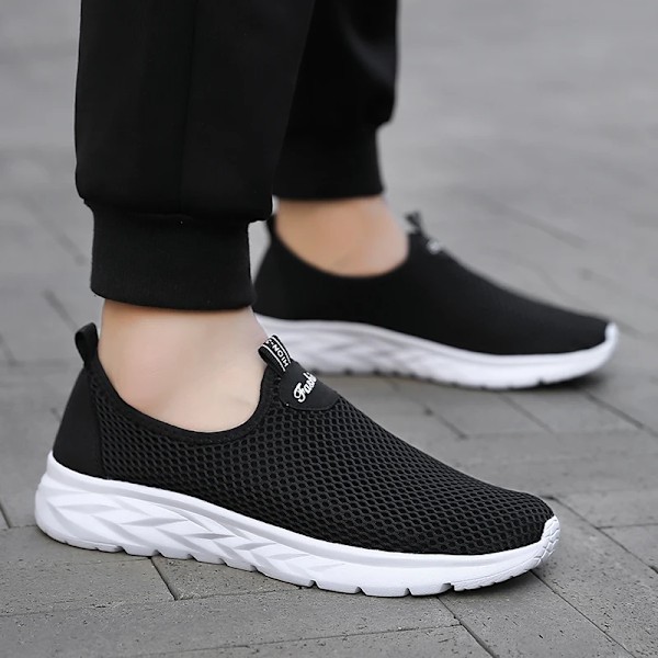 Yrzl Sneakers Män Sommar Casual Skor Män Mesh Andas Utomhus Icke Slip Sport Skor Slip På Loafers För Män Piu Storlek 39-46 Grey 45