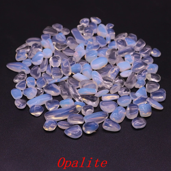 Natursten Gråsten Krystaller Chip Kvarts Malm Mineraler Reiki Healing Tumbled Agater Prøve Hjem Akvarium Fiskedam Dekoration Opalite 20g