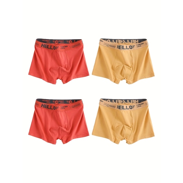 4pack Herr bomull Andas bekväma boxer Underkläder 4 Assorted Colors XL(52)