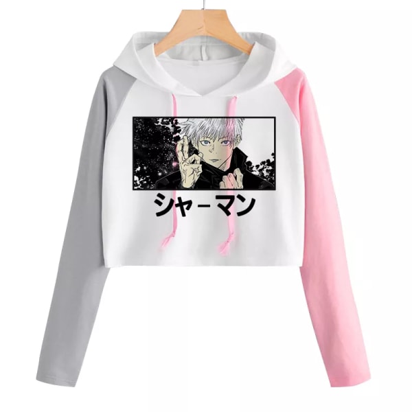 Jujutsu Kaisen Anime Hoodie Dam Harajuku Fashion Streetwear Tröjor Gojo Satoru Kawaii Cartoon Sweatshirts 90-tal Hoody Dame 16103 L