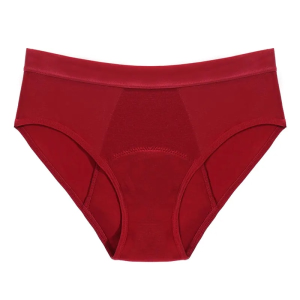 4-lagers läckagesäkra menstruationstrosor Snabbabsorberande underkläder Sexiga spetsar Damer Menstrosor Plus Size Underkläder 5XL 6 9128 red XL