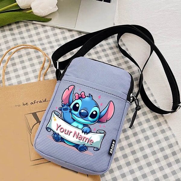 Disney Lilo & Stitch Naiset Olkalaukku Laukkujen Kanvas Pieni Naisten Laukku Opiskelijat Yksi Olka Matkapuhelin Laukut Käsilaukku plum