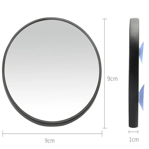 Ny 5X/10X/15X Förstoringsspegel Sug Cup Kvinnor Skönhet Sminkverktyg Kosmetiska Dusch Hem Förstoring Glas Vanity Spegel 9Cm Black-10X