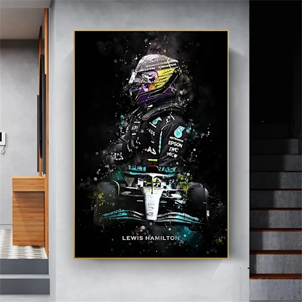 5D timanttimaalaus F1 Formula 1 -kilpa-ajaja Legenda Timanttimosaiikki Täysi pora Vesiväri Esteettinen seinätaide olohuoneen sisustukseen O square 30x40cm