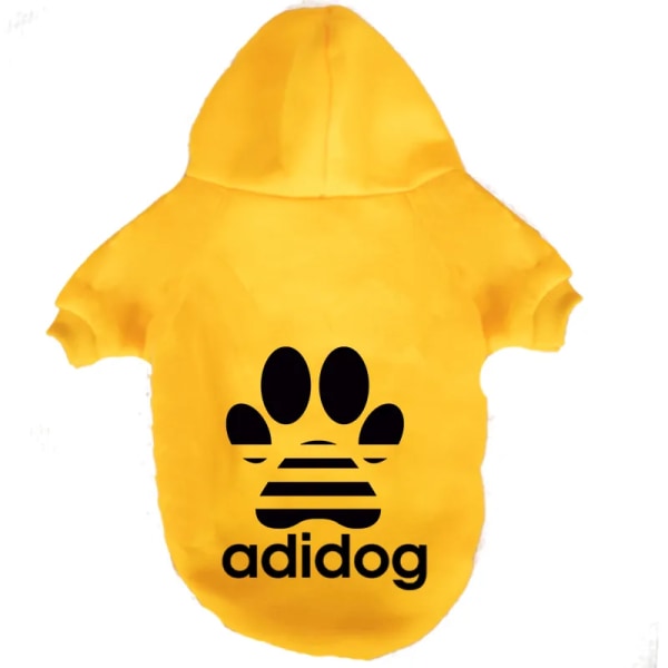 Små hundkläder Fransk Bulldog Samojed Hoodie Vinter Varm tröja Bekväma kläder för stora hundar Yellow 5XL(14-18KG)