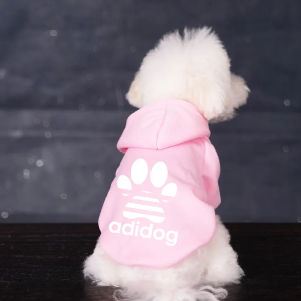 Små hundkläder Fransk Bulldog Samojed Hoodie Vinter Varm tröja Bekväma kläder för stora hundar Blue XXL(6-8KG)