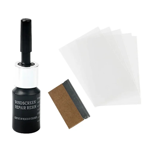 DIY Opgradering Bil Forrude Revnet Reparationsværktøj Auto Vindue Skærm Ridse Revne Gendan Kit Glas Hærdende Lim Bil Tilbehør 1 set black