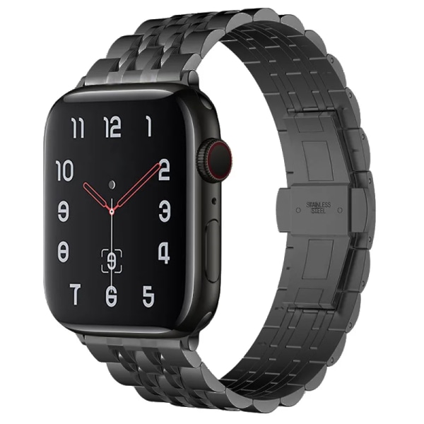 Metallrem För Apple Watch Ultra 49mm 8 7 45mm 41mm rostfritt stål smart watch armband För iwatch 6 5 4 3 SE 44mm 42mm 40mm Black 3 For 38mm 40mm 41mm