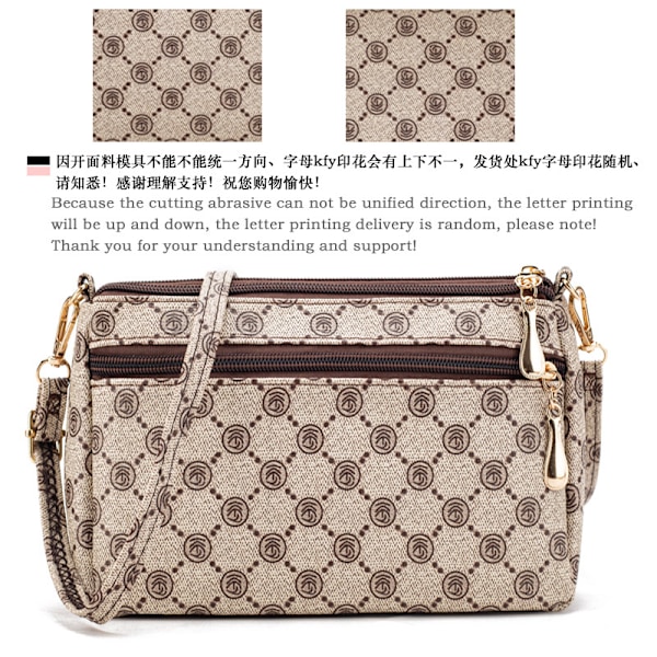 2024 Ny Chic Dametaske Lille Taske Crossbody Mobiltelefon Taske Mini Høj Kvalitet Multi-Lag Dametaske Cross-Border Levering Brand-Plaid