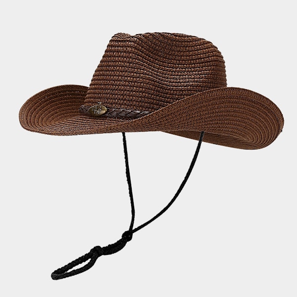 Våren Och Sommaren Nya Utomhus Brim Formning Stora Brim Sun-Proof Hat Mäns Och Kvinnors Västra Denim Halm Hatt Hat Khaki Free Size