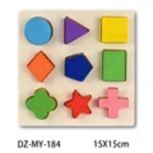 Montessori Træpuslespil Håndgreb Brætter Legetøj Tangram Puslespil Baby Uddannelsesmæssige Legetøj Tegneserie Køretøjer Dyr Frugter 3D Puslespil A