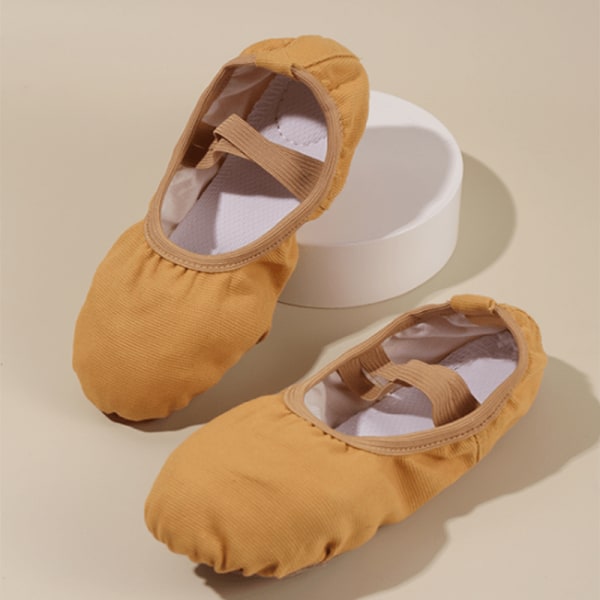 Lätta och andningsbara balettdansskor för flickor - perfekta för barnyoga! Camel CN23(EU25)