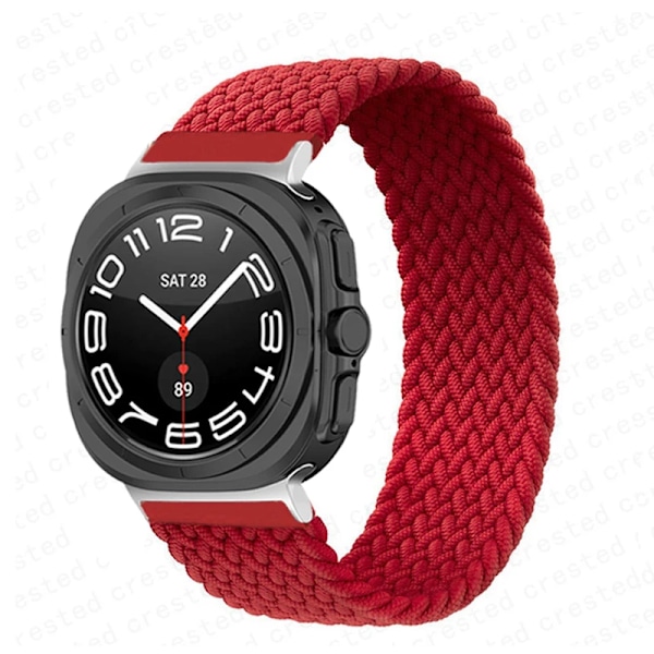 Flätad Solo Loop Strap För Samsung Galaxy Klocka 7 Ultra 47Mm Tillbehör Cora Nylon Armband Galaxy Klocka7 47 Mm Black galaxy watch 7 ultra