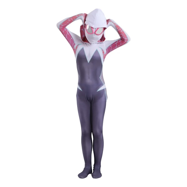 Spindelgirls Gwen Stacy Spandex Hoppdräkter Pojke Flicka Zentai Kostym För Halloween Cosplay Kvinnlig Spindel Dräkt För Barn Kostymer 1 100