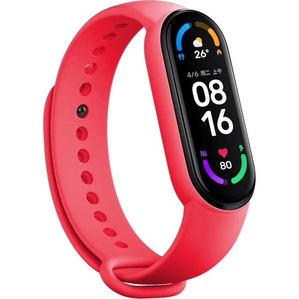 officiell silikonrem för Xiaomi Mi Band 4 5 6 7 Armband Watch Armband Miband4 miband7 Correa Mi band 3 4 5 6 7 Band Red Miband 5 6