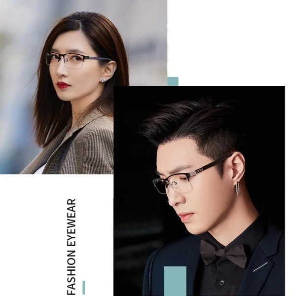 Business Style Bifokala läsglasögon Kvinnor Män Progressiv synjustering Glasögon Konverterad Ljus Multifokal +1,0 TILL+4,0 Biofocal Black