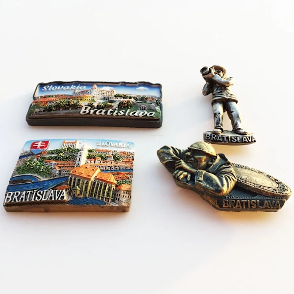 Køleskabsmagneter Slovakiet Køleskabsmagnet Resin Souvenir Hjem Indretning Bratislava Køleskabsmagnet Børnegaver 2