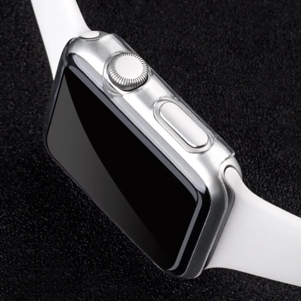 Genomskinligt case för Apple Watch 40 44MM Silikon Slim Screen Protector för IWatch Series9 8 7 6 5 4 3 SE 38 40 41 42 44 45mm Case Clear 41MM Series 789