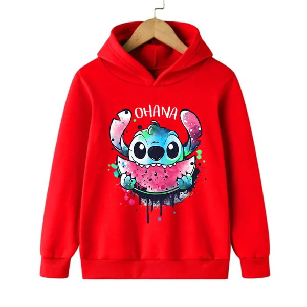 Ny Stitch Hoodie Jul Barn Tecknade Kläder Barn Flicka Pojke Lilo and Stitch Sweatshirt Manga Hoody Baby Casual Topp 59006 160CM