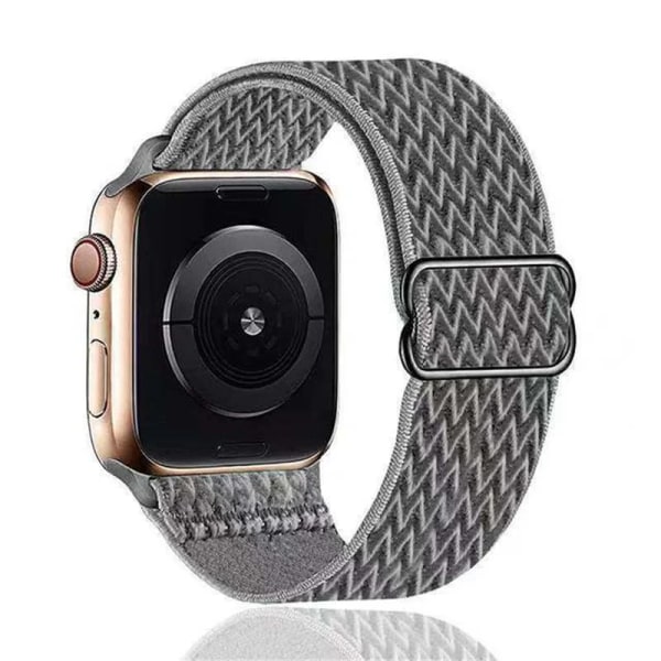 Scrunchie -rem för Apple Watch Band 44mm 40mm 38mm 42mm 49mm Elastiskt nylon IWatch Series Ultra 7 8 9 Se 3 6 45mm 41mm W dark gray Ultra 49mm