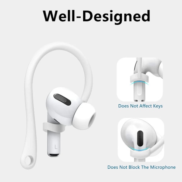 Silikoneøre Kroge Til Apple Air Pods Pro2 Tilbehør Anti-Fald Bluetooth Earphone Holder Til Airpods 1 2 3 Pro Sports Earho Ok Red