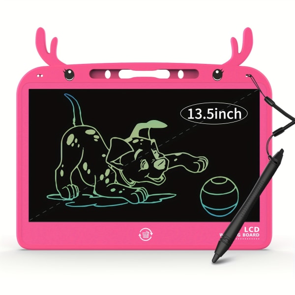 34,29 Cm Skrivtavla Skrivbräda LCD-handskriftstavla Målarbräda Raderbar leksak Doodle ritbräda, elektronisk ritbräda i 3 färger pink 34.29 Cm