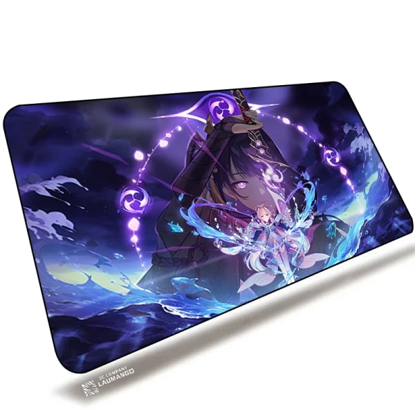 Musmatta Genshin Impact Musmatta Baal Raiden Shogun speltillbehör PC Gamer-skåp Skrivbordsmatta Tangentbord Dator Skrivbordsmatta Xxl ZY002361 400x900x2mm