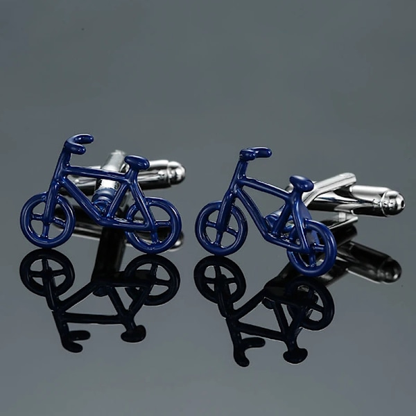 Transport Racing Flygplan Motorcykel Modellering Manschettlänkar Mode Herrs Franska Skjorta Cufflinks Grossist / Detaljhandeln Blue bike